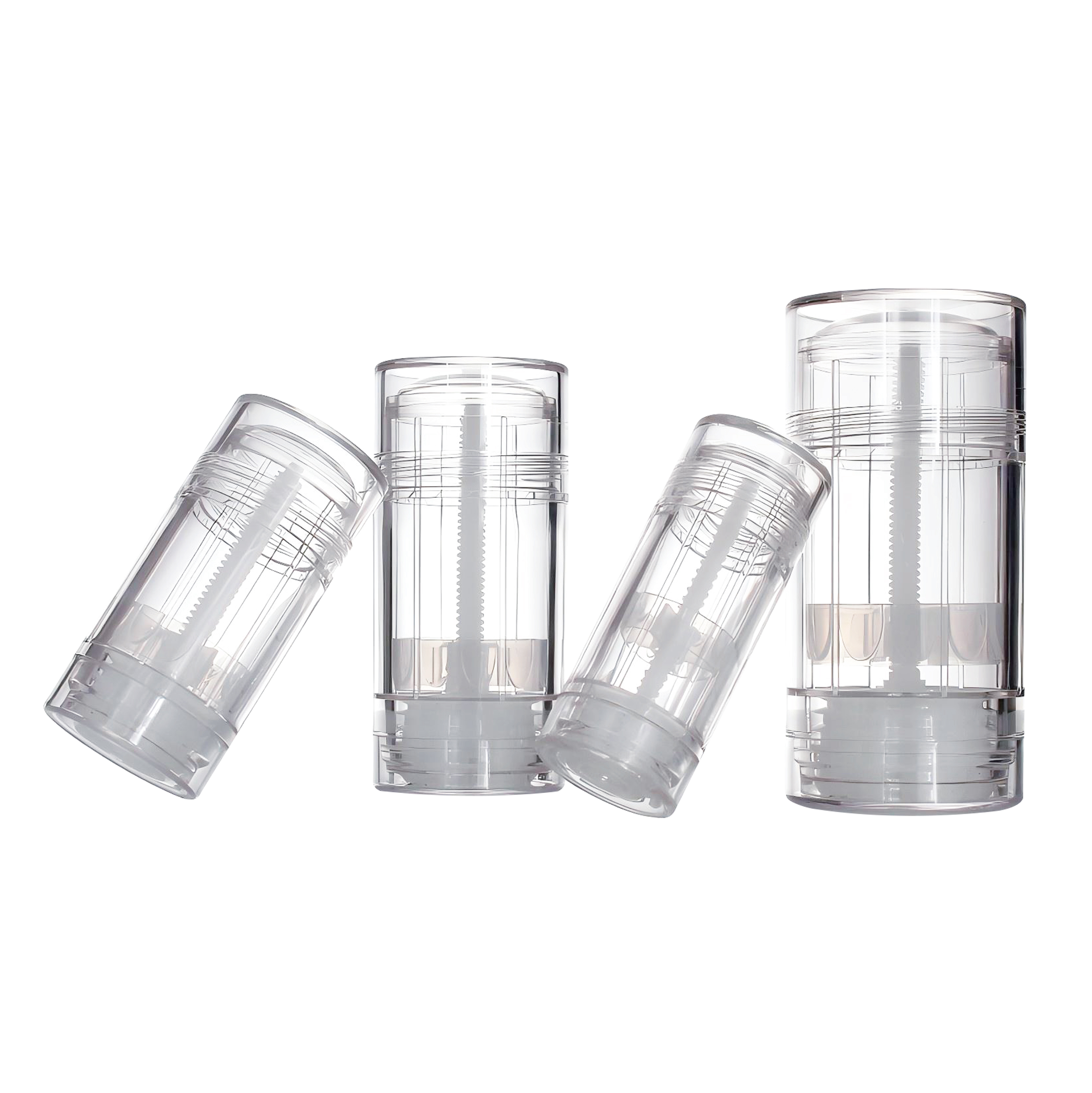 Transparent Deodorant Jar And Perfume Balm Bottle