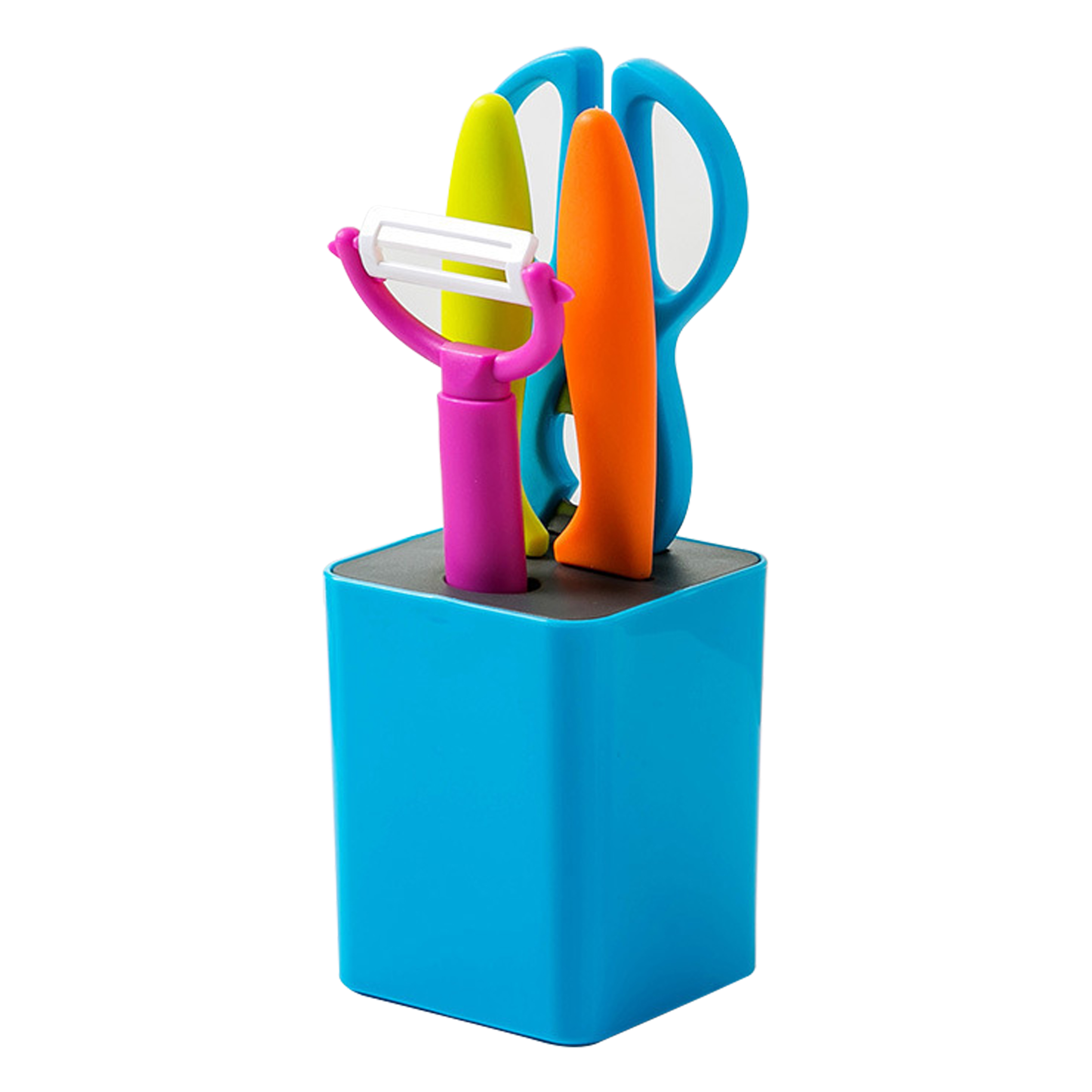 5-Piece Kitchen Tool Set With Storage Base