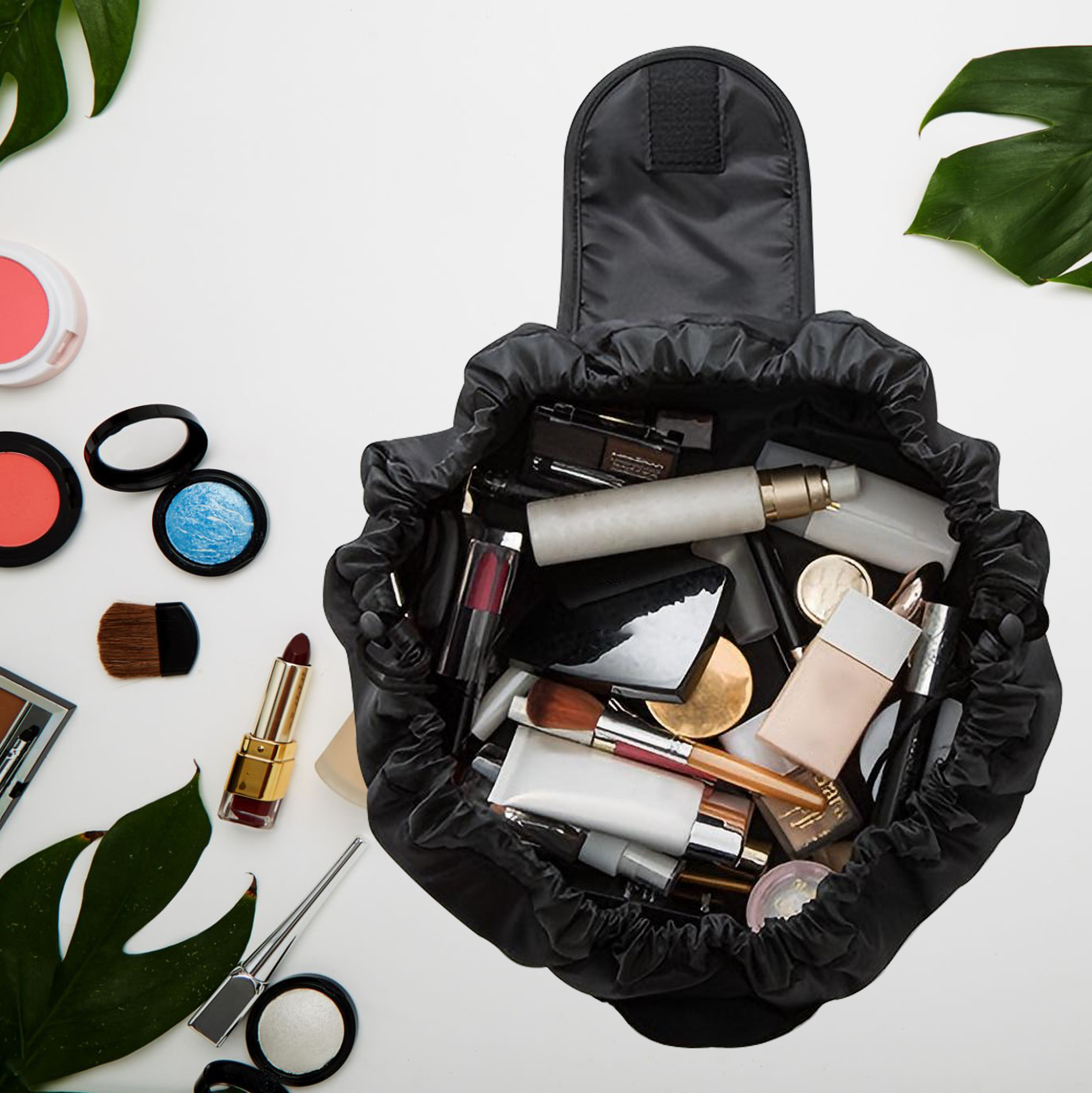 Foldable Drawstring Travel Cosmetic Organizer Bag