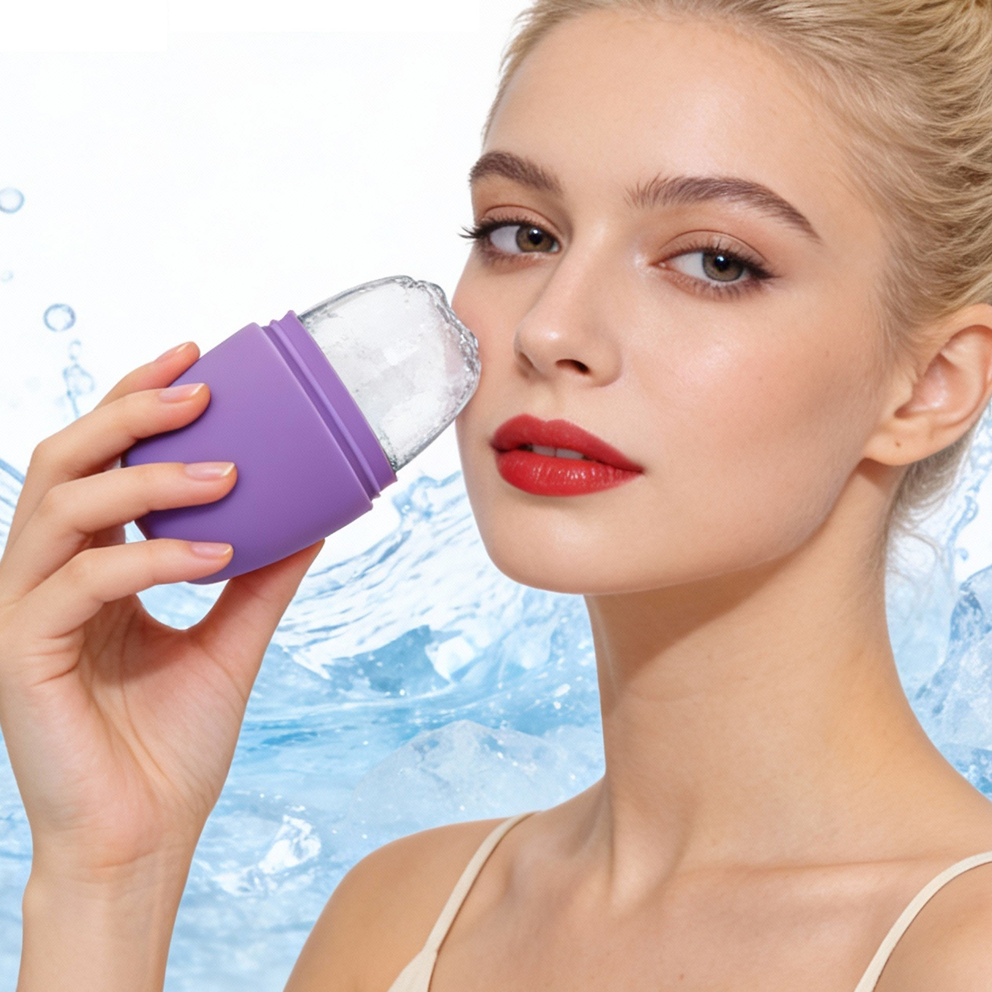 Dual-Side Cream Brush & Facial Ice Roller