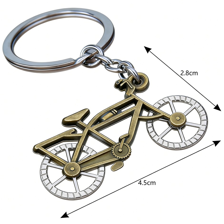 Bicycle-shaped Keychain Vintage Metal Bike Key Charm