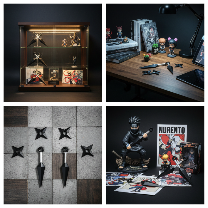 Set of 4 PP Ninja 2-Kunai & 2-Shuriken Set 