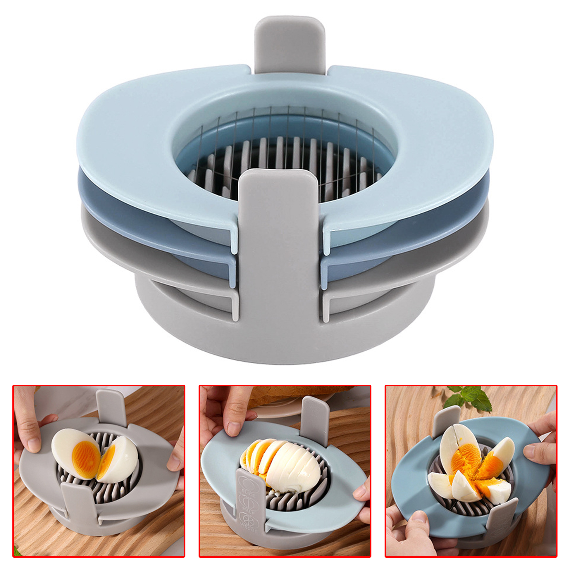 Mother's Day 4-in-1 Egg Slicer Multi-function Boiled Egg Cutter
