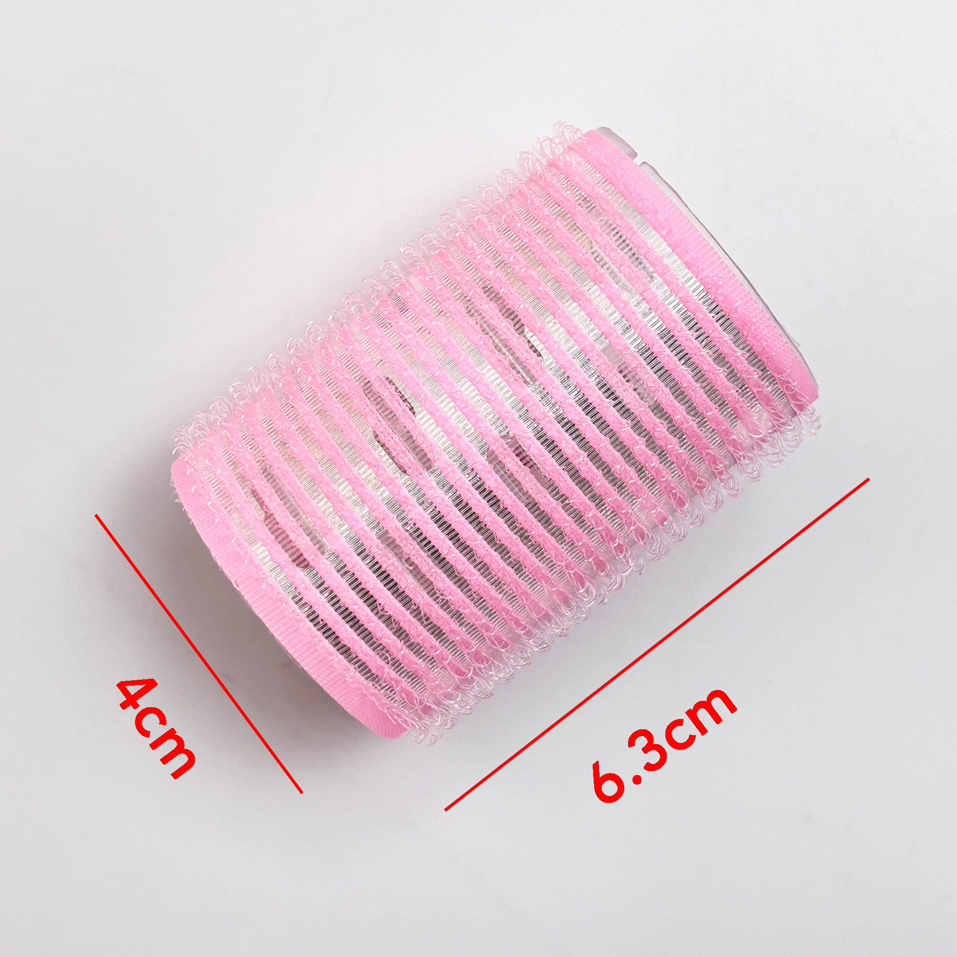 Pink Self-grip Hair Rollers Metallic-stripe Hair Curlers