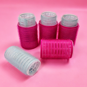 Set of 4 Dual-size Pink & Mint Hair Rollers Self-grip Mesh Hair Curlers