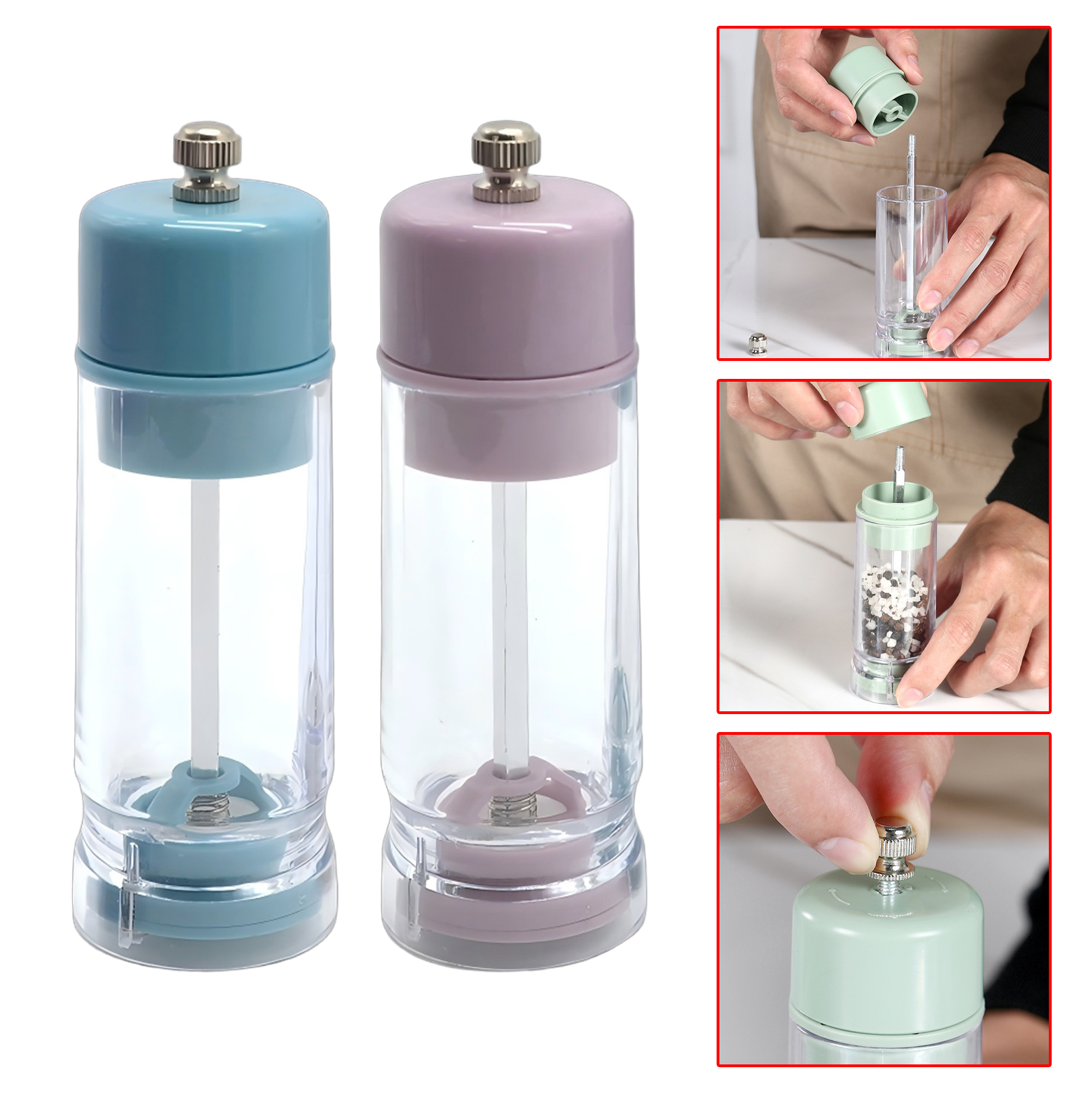 Mother's Day 2-pcs Refillable Manual Spice Mill