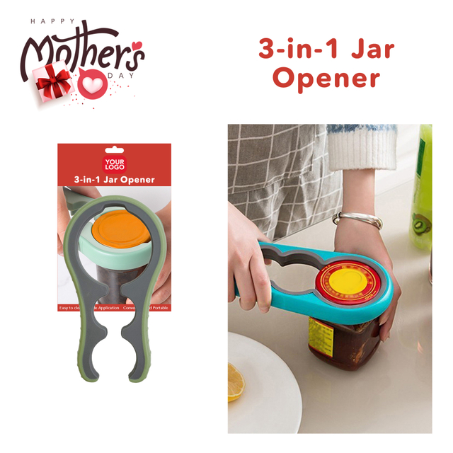 Mother's Day 3-in-1 Jar Opener Multi-function Bottle Jar Opener