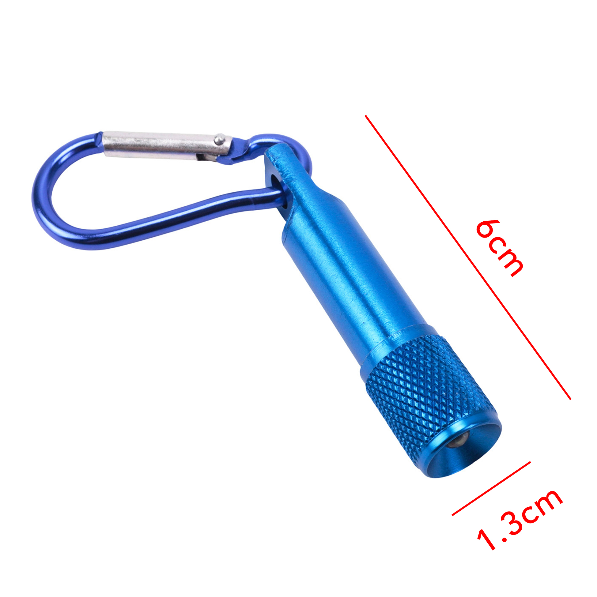 Carabiner Keychain Flashlight Purple Aluminum Keyring Light