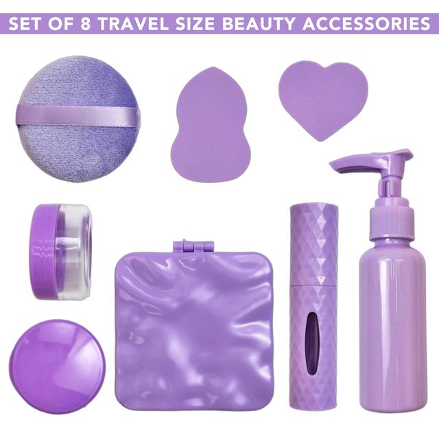 Set of 8 Travel Size Beauty Accessories