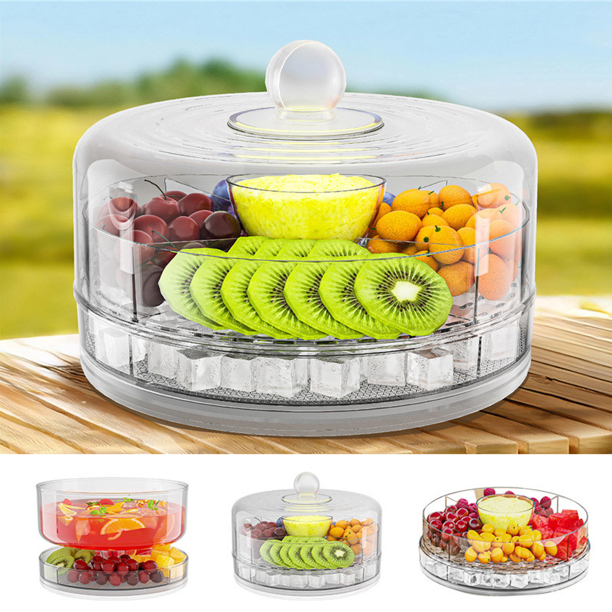 Rotation Snack Spinner with Divided Compartments
