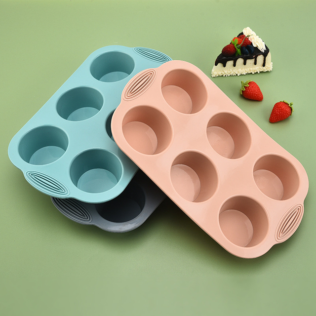 Silicone Donut Baking Molds - 6-Hole Doughnut Cake Mold, Heat Resistant, Reusable And Non-Toxic