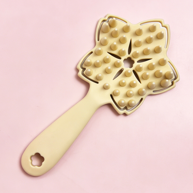 Beige Cherry Blossom Vented Hair Brush