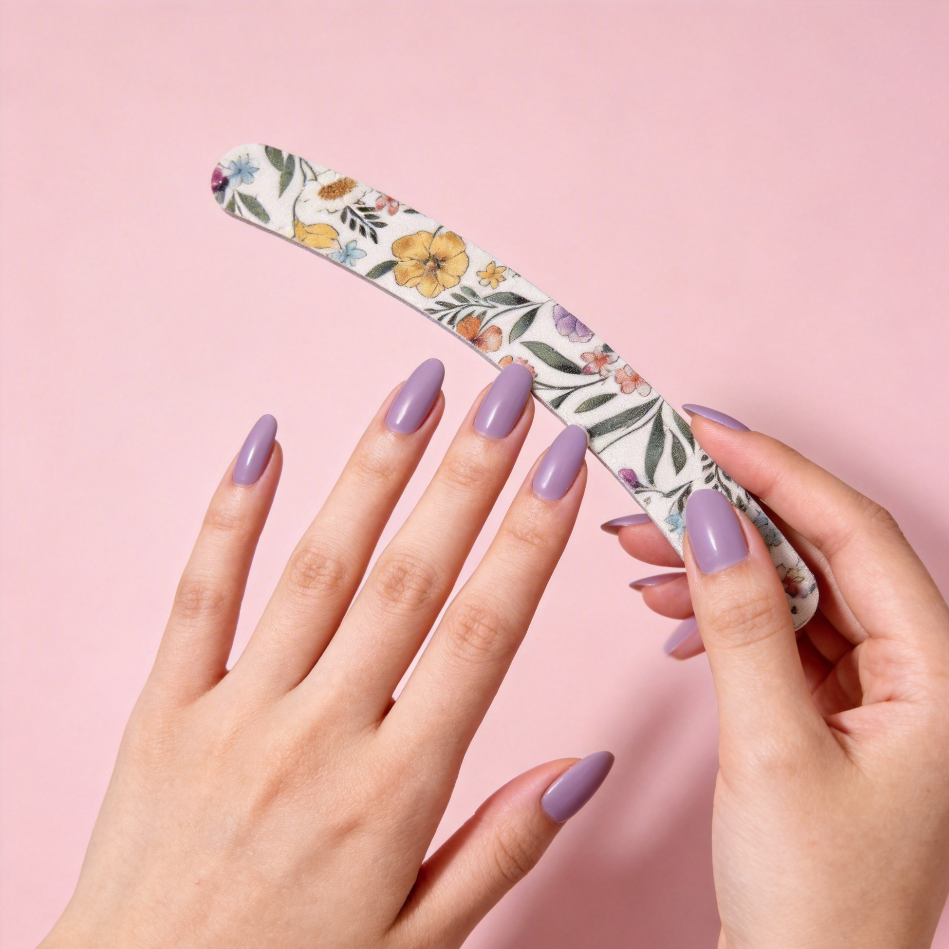 Set of 4 Floral Print Nail File