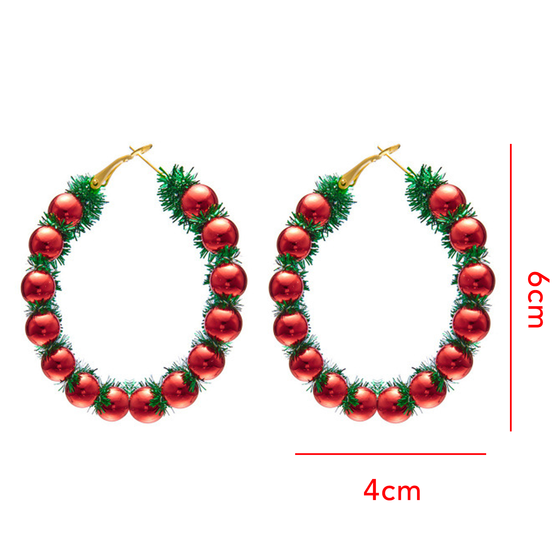 Christmas Wreath Hoop Earrings