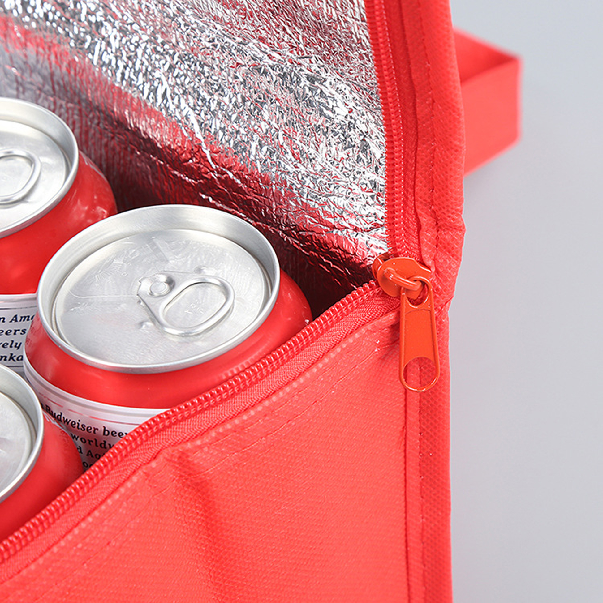 28×14×17cm Red Insulated Cooler Bag