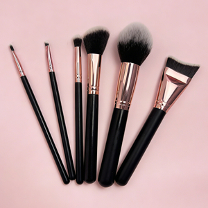 6-Piece Rose Gold Makeup Brush Set