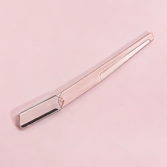 Sleek Flat Handle Eyebrow Razor for Women