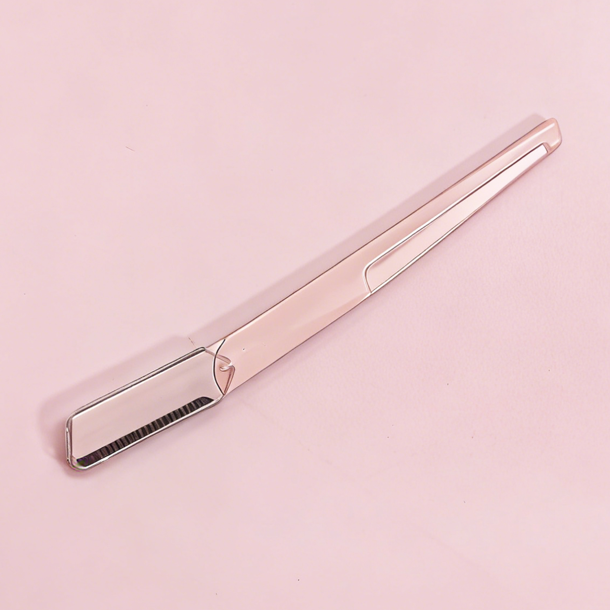 Sleek Flat Handle Eyebrow Razor for Women