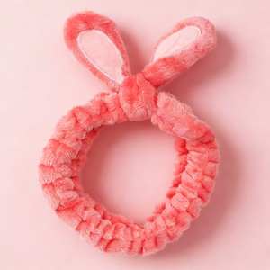 Coral Bunny Ear Headband
