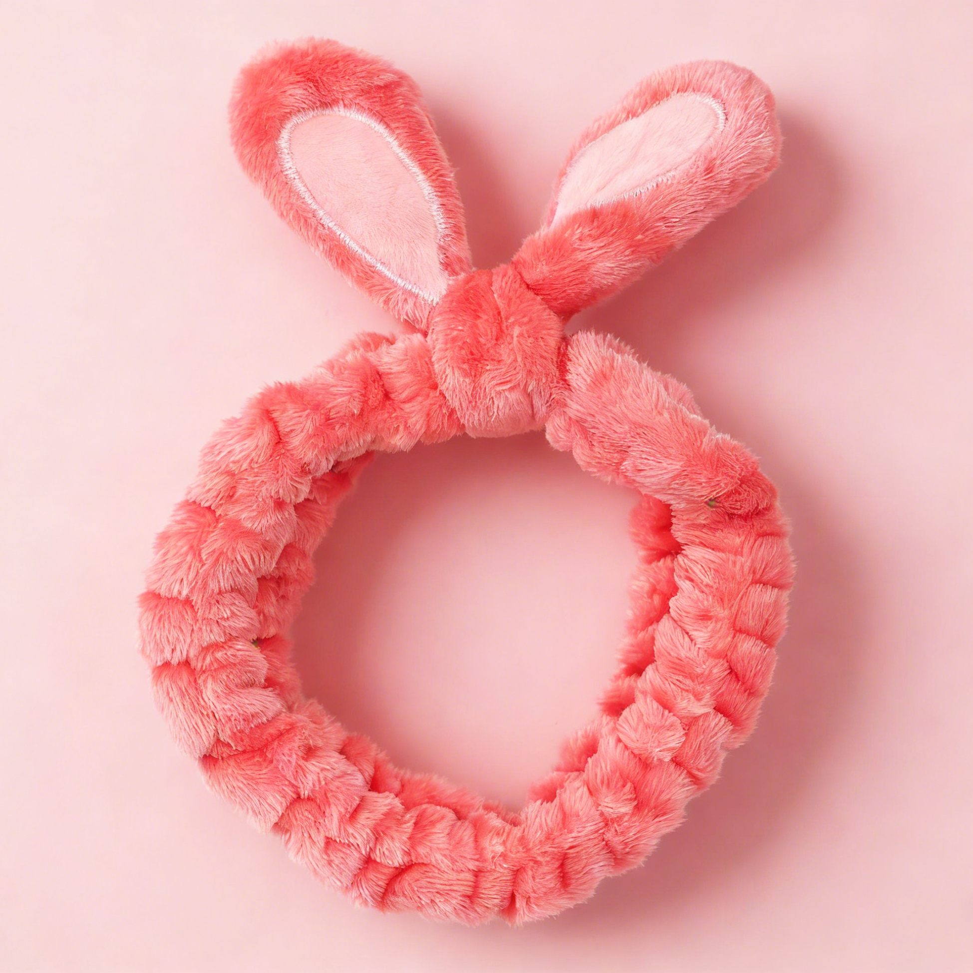 Coral Bunny Ear Headband