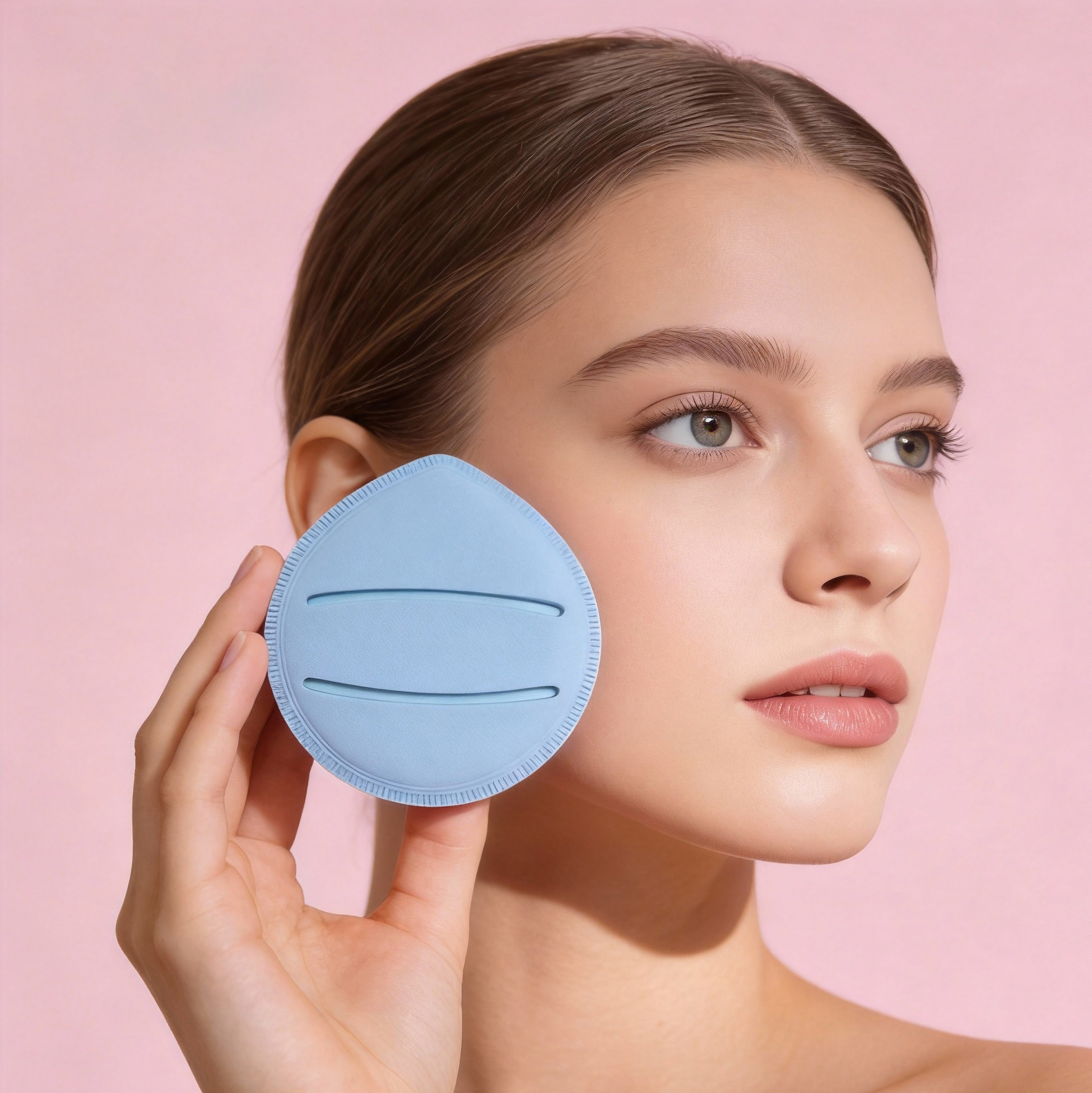 Set of 7 Blue & Pink Facial Puff