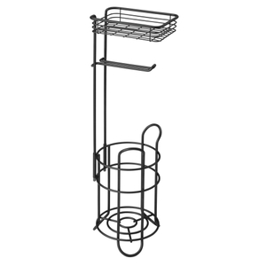 Bathroom Toilet Paper Holder Stand with Storage Basket