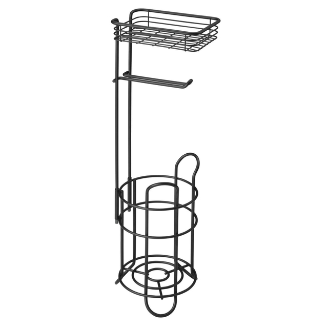 Bathroom Toilet Paper Holder Stand with Storage Basket