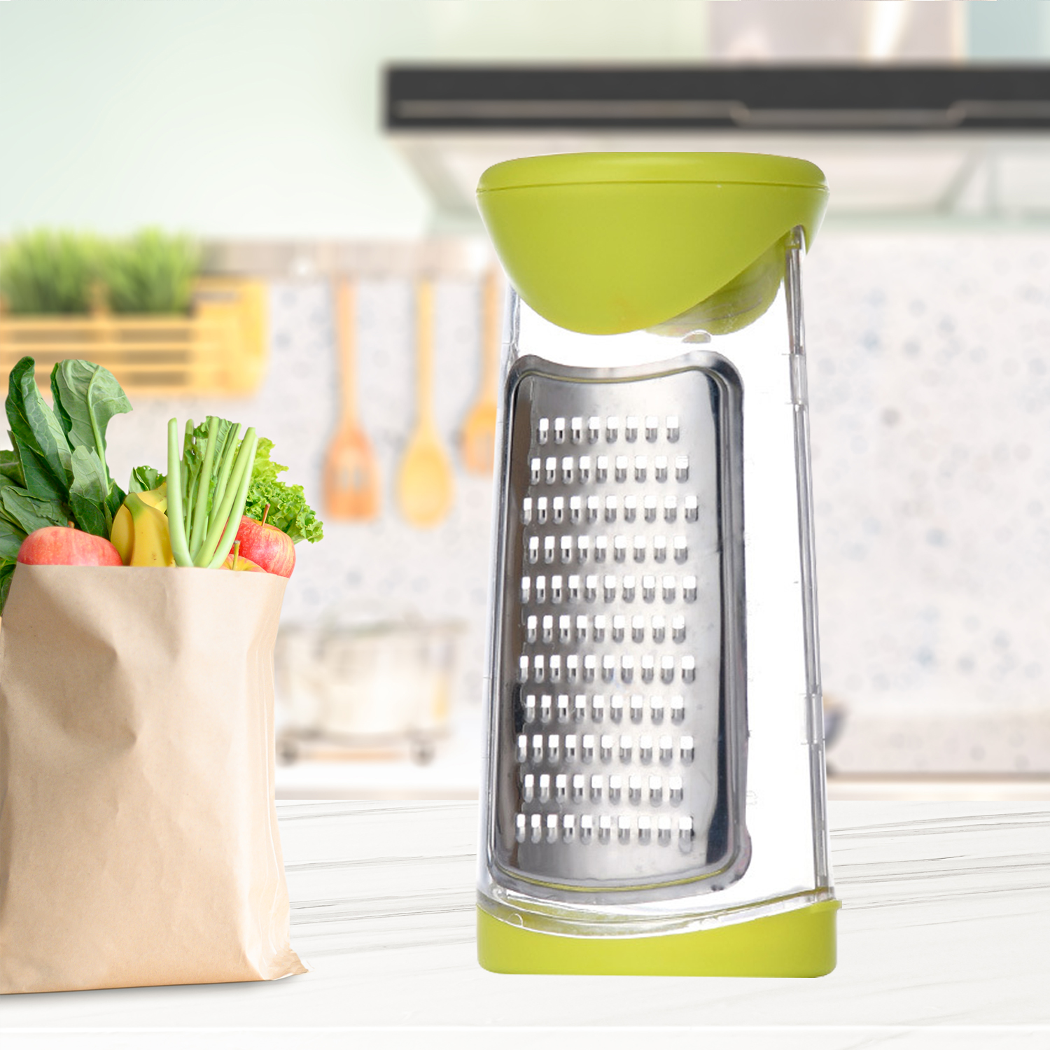 Wholesale Multi Purpose Grater ABS Stainless Steel Cheese Grater & Lemon Zester Grater Slicer with Protect Cover