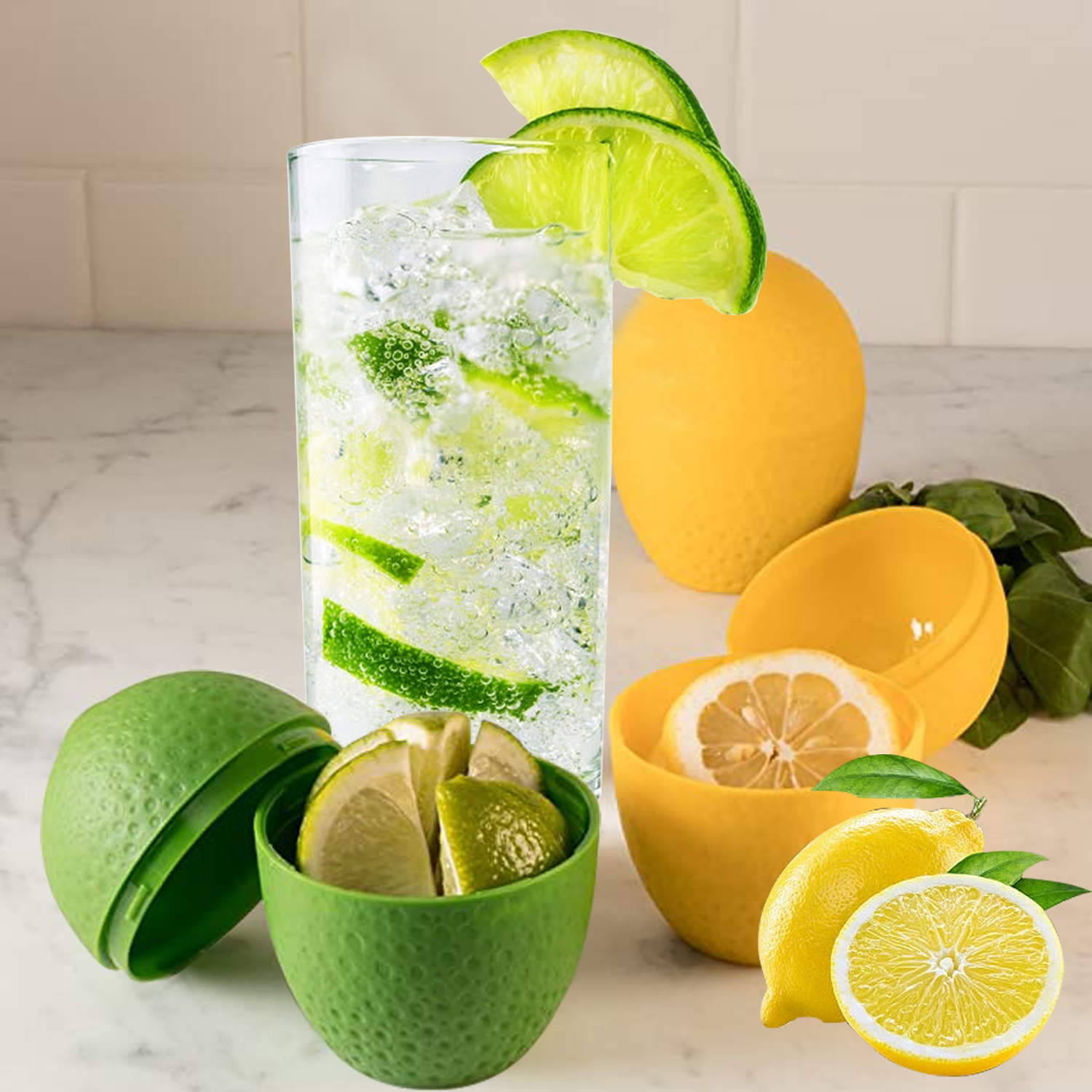 1PC Fresh Orange Storage Box Holder Lemon Lime Saver Plastic Container Case Orange Shaped Moisture-proof Box For Fruit