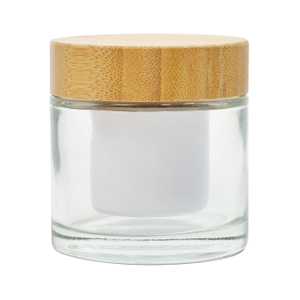 Clear Round Glass Jars with Bamboo Lid