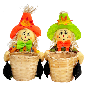 Seasonal Scarecrow with Basket