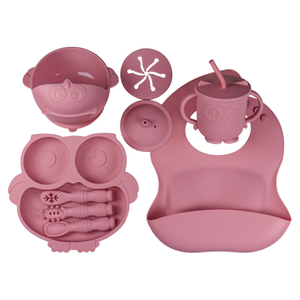6-pcs Durable Silicone Infant Tableware Kit