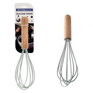 Wooden Handle Silicone Whisk