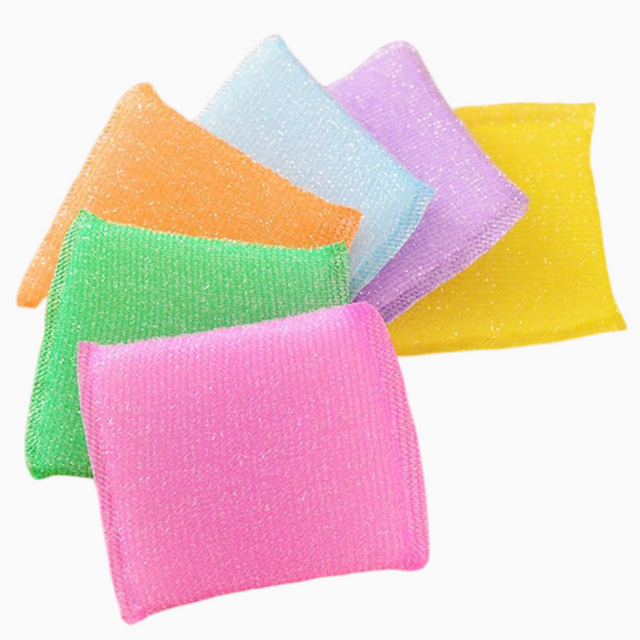 6pcs Kitchen Dishes Cleaning Sponge Set for Countertops Floors Walls Cars Glass Wheels Outdoor Surfaces Cleaning Pad