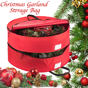 Double Layers Xmas Garland Storage Bag Home Supply Gift Sorting Bags Large Capacity Organizer Case Organizer Double Layers Gift Sorting Bag