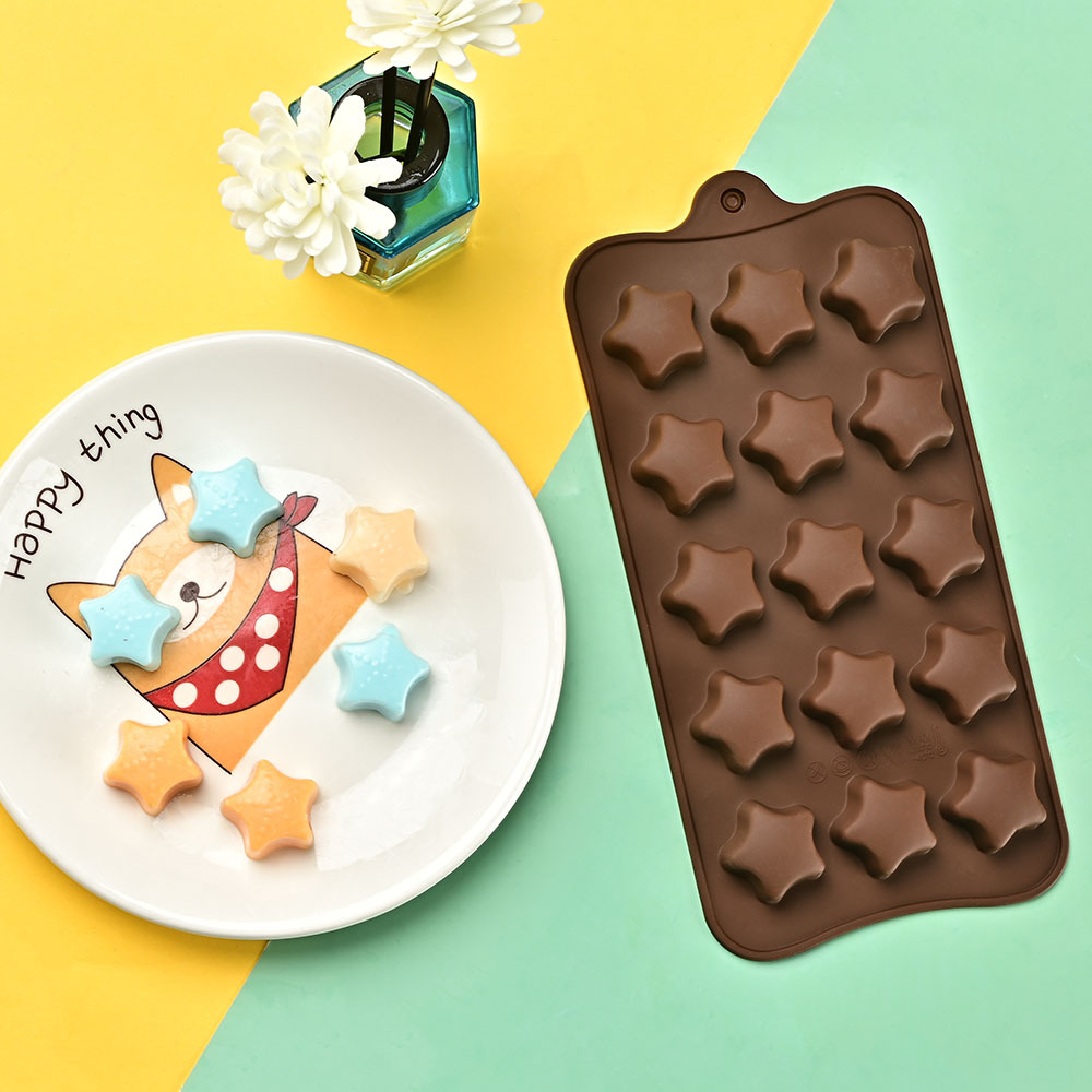 Premium Silicone Chocolate Molds - 15 Assorted Shapes for Homemade Chocolates, Cupcakes, And Jelly Sweets