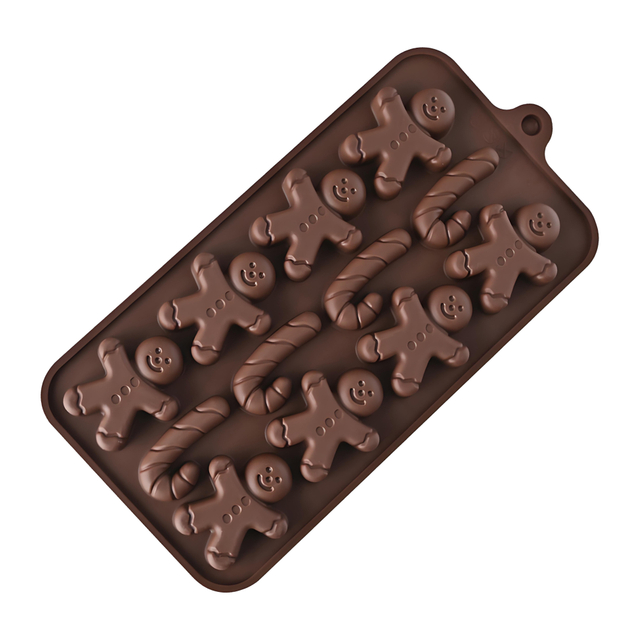 Gingerbread Man and Candy Cane Silicone Baking Mold