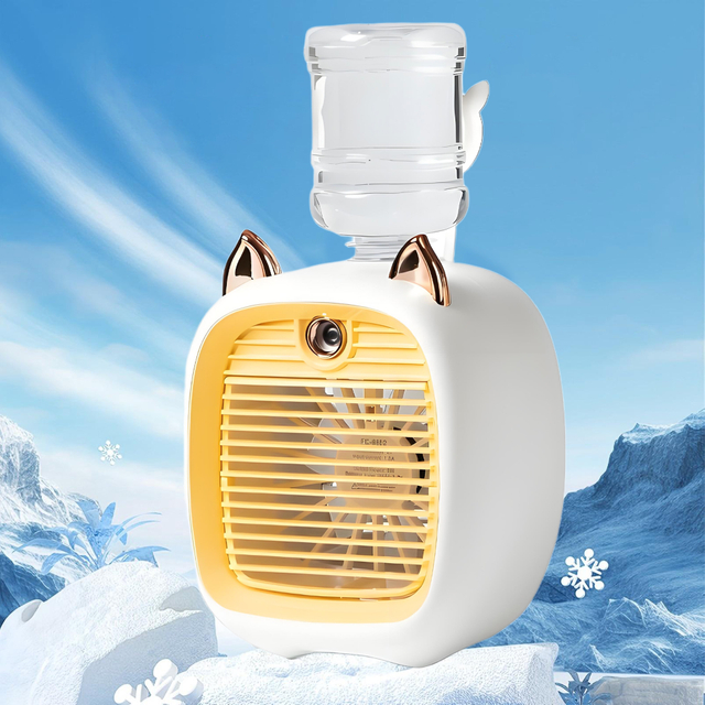 Cute Cat Inspired Mini Evaporative Air Cooler 