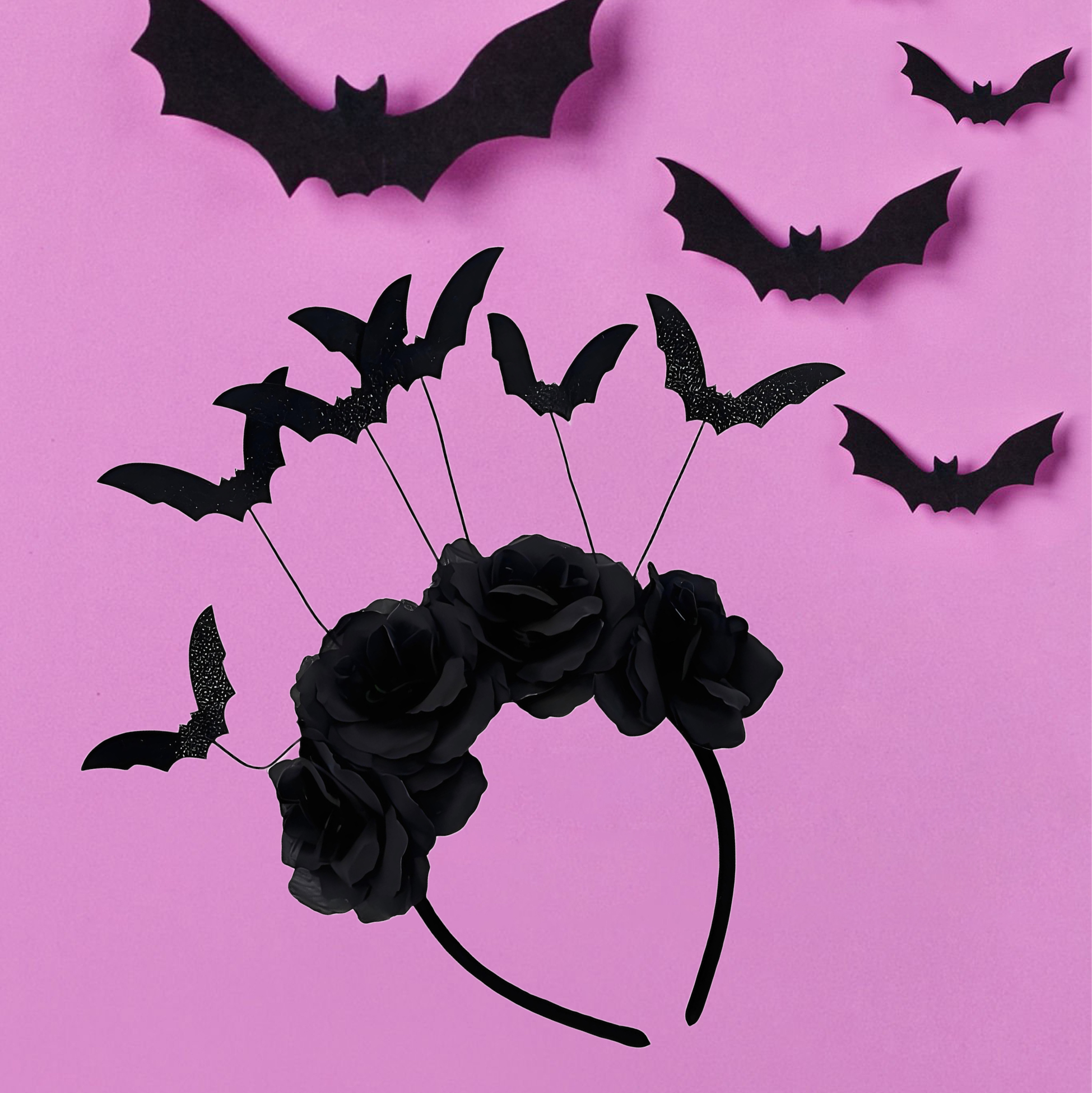 Dead Day Halloween Bat Design Headband Festive Flower Hairband for Costumes And Party Decorations
