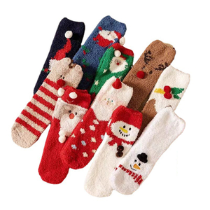 Christmas Themed Fuzzy Socks
