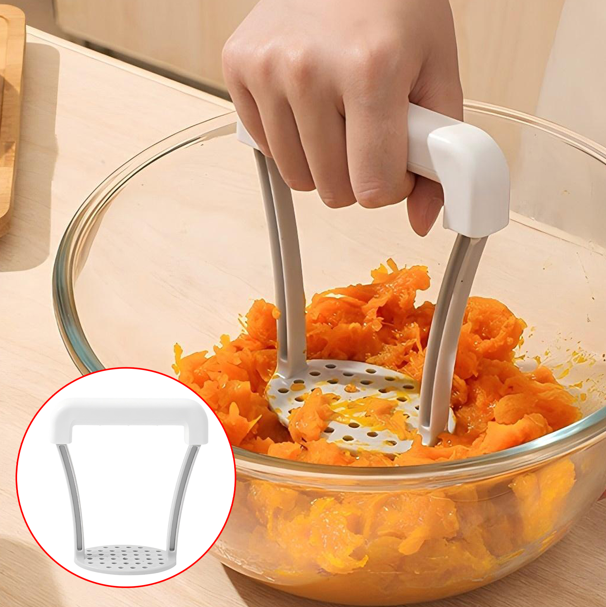 White Potato Masher