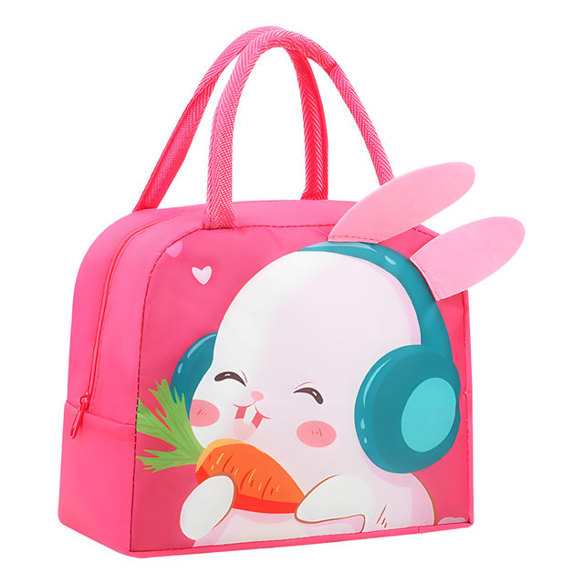 Pink Bunny Themed Kids Lunch Bag