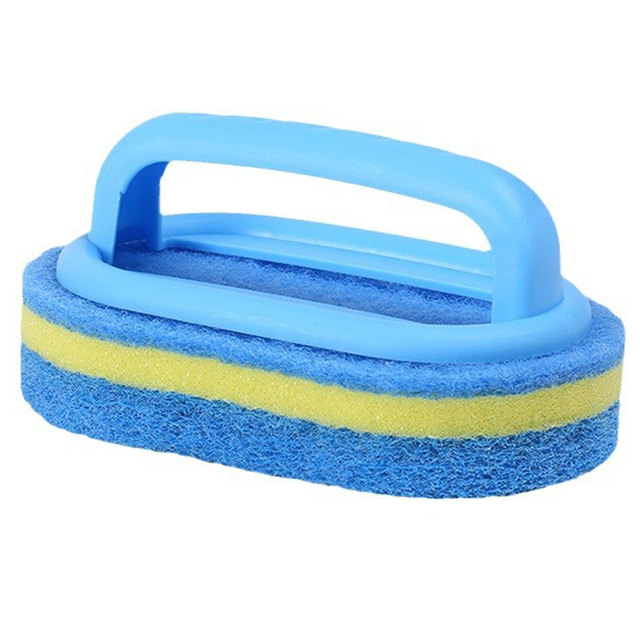 Ergonomic Handle Sponge Scrubber for Kitchen