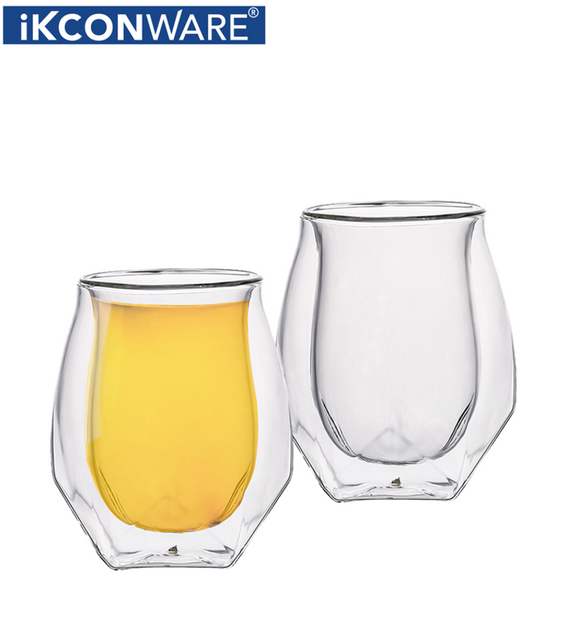 180ml Double Walled Glass Cup