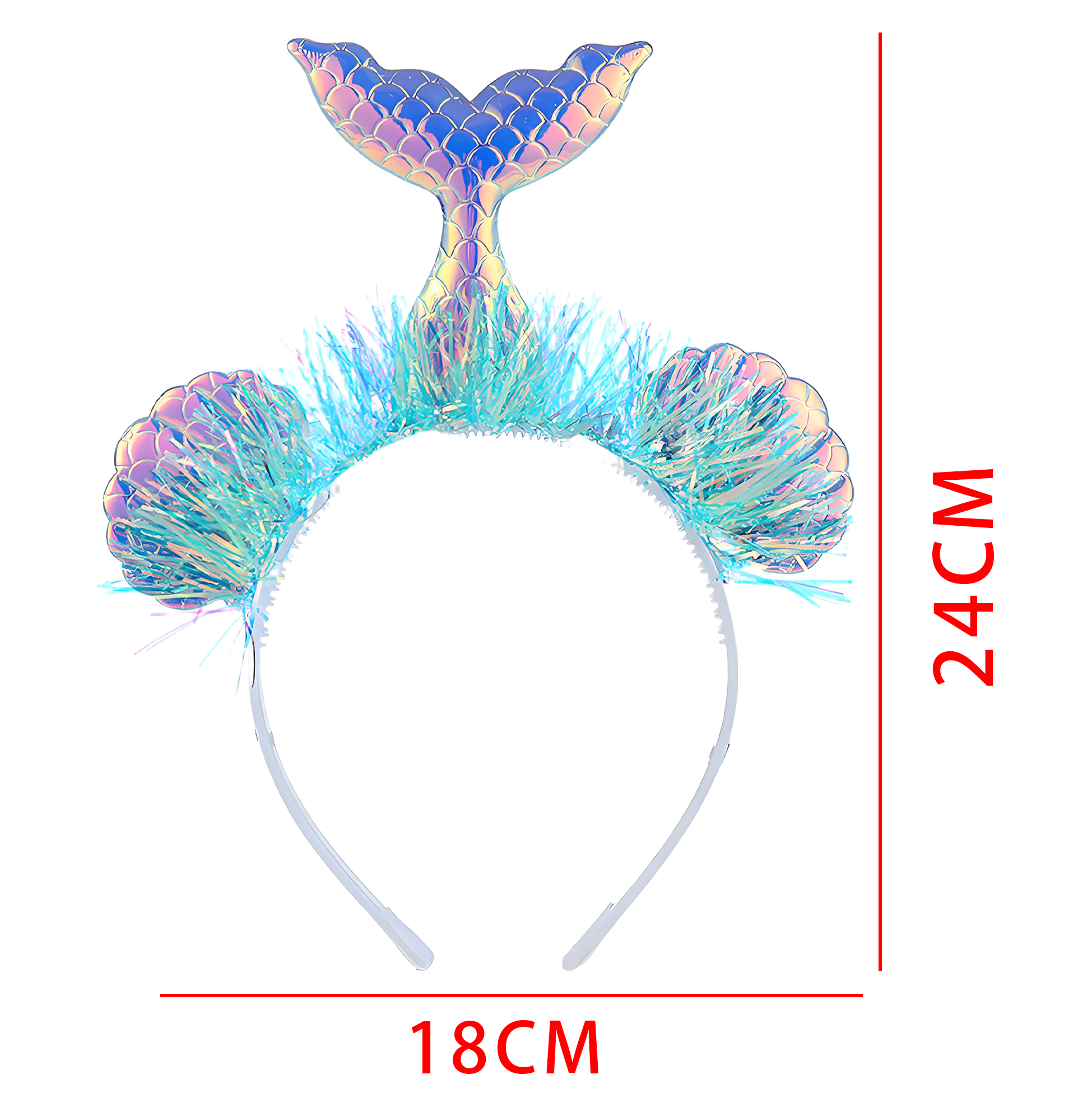 Mermaid Headband with Tail and Shells