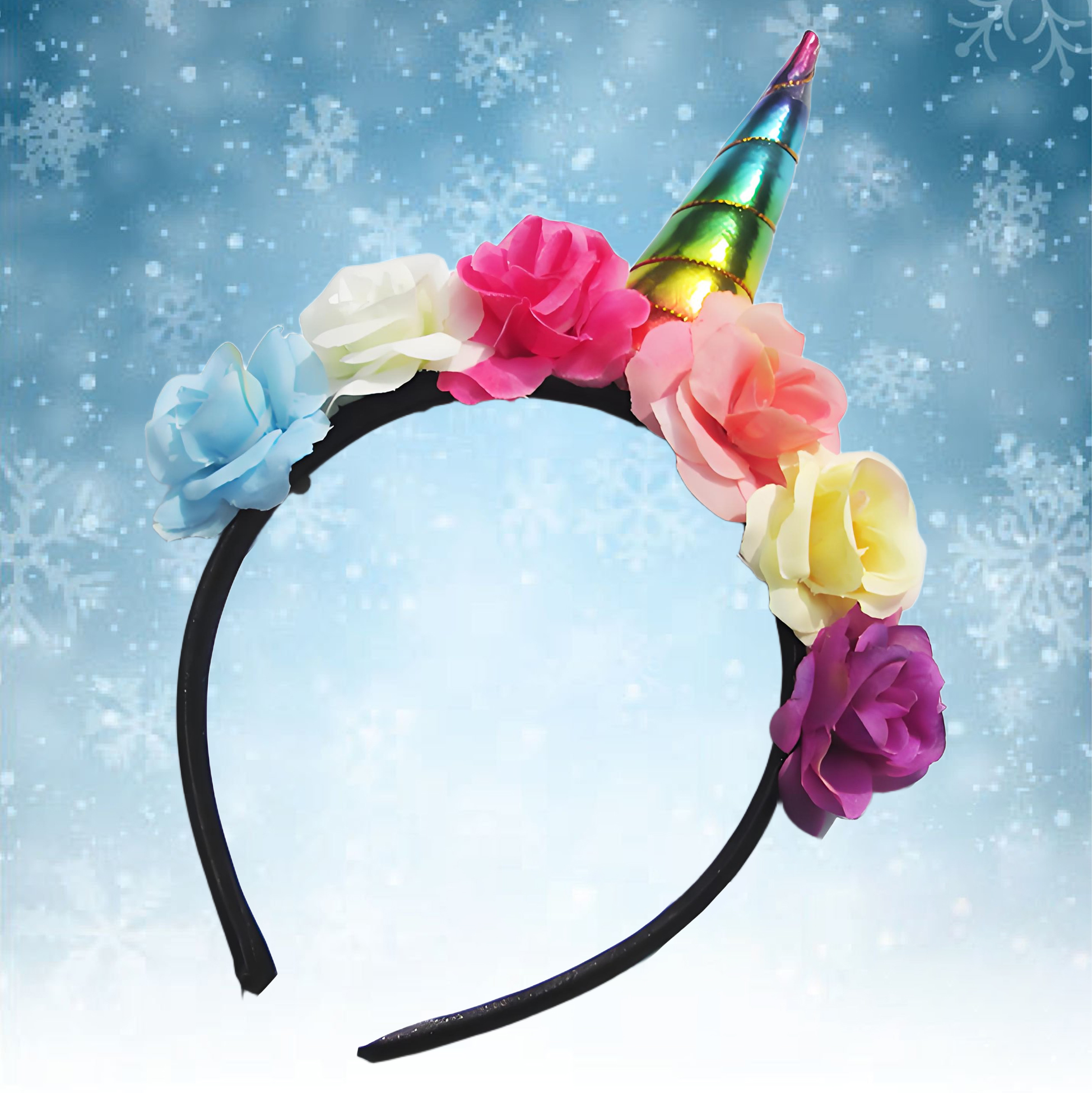 Unicorn Headband with Flower Decoration