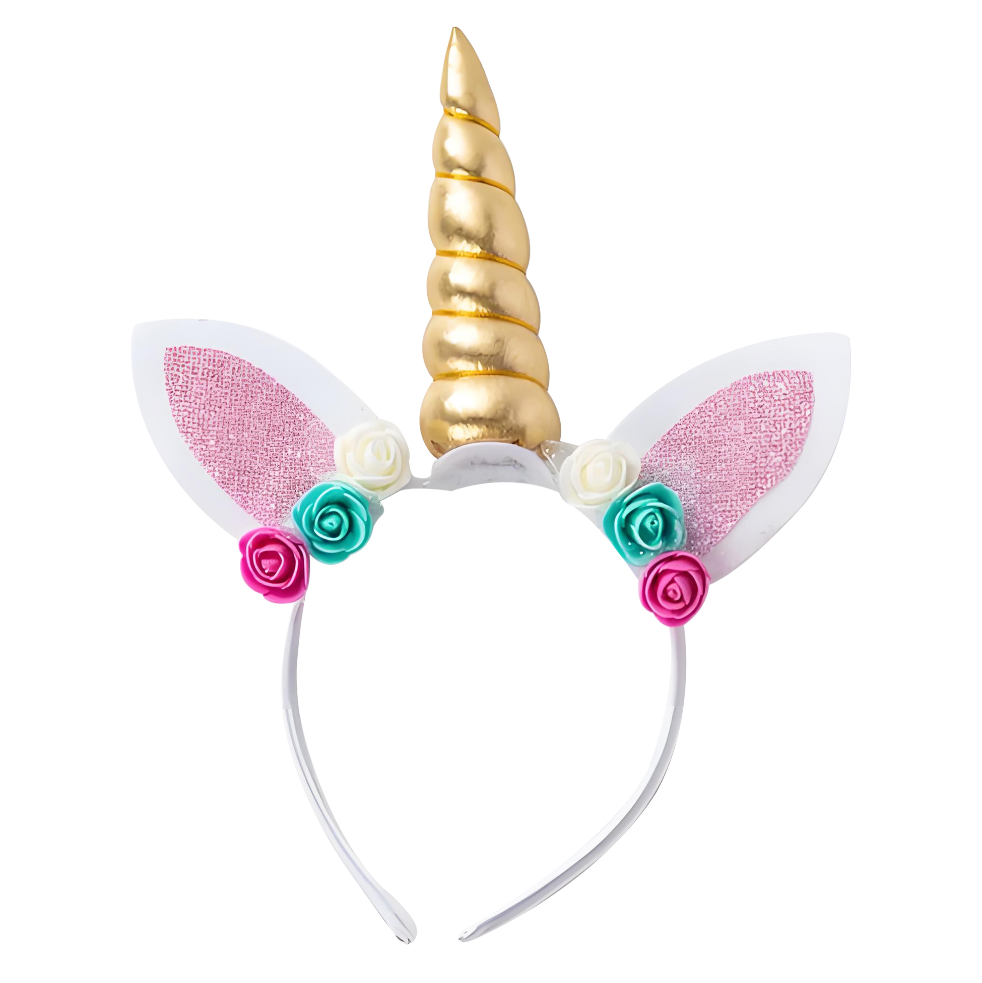 Unicorn Headband with Floral Decorations