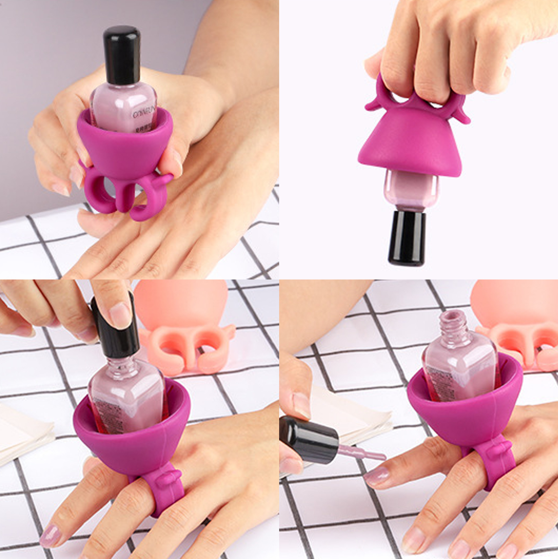 Silicone Nail Polish Holder Ring