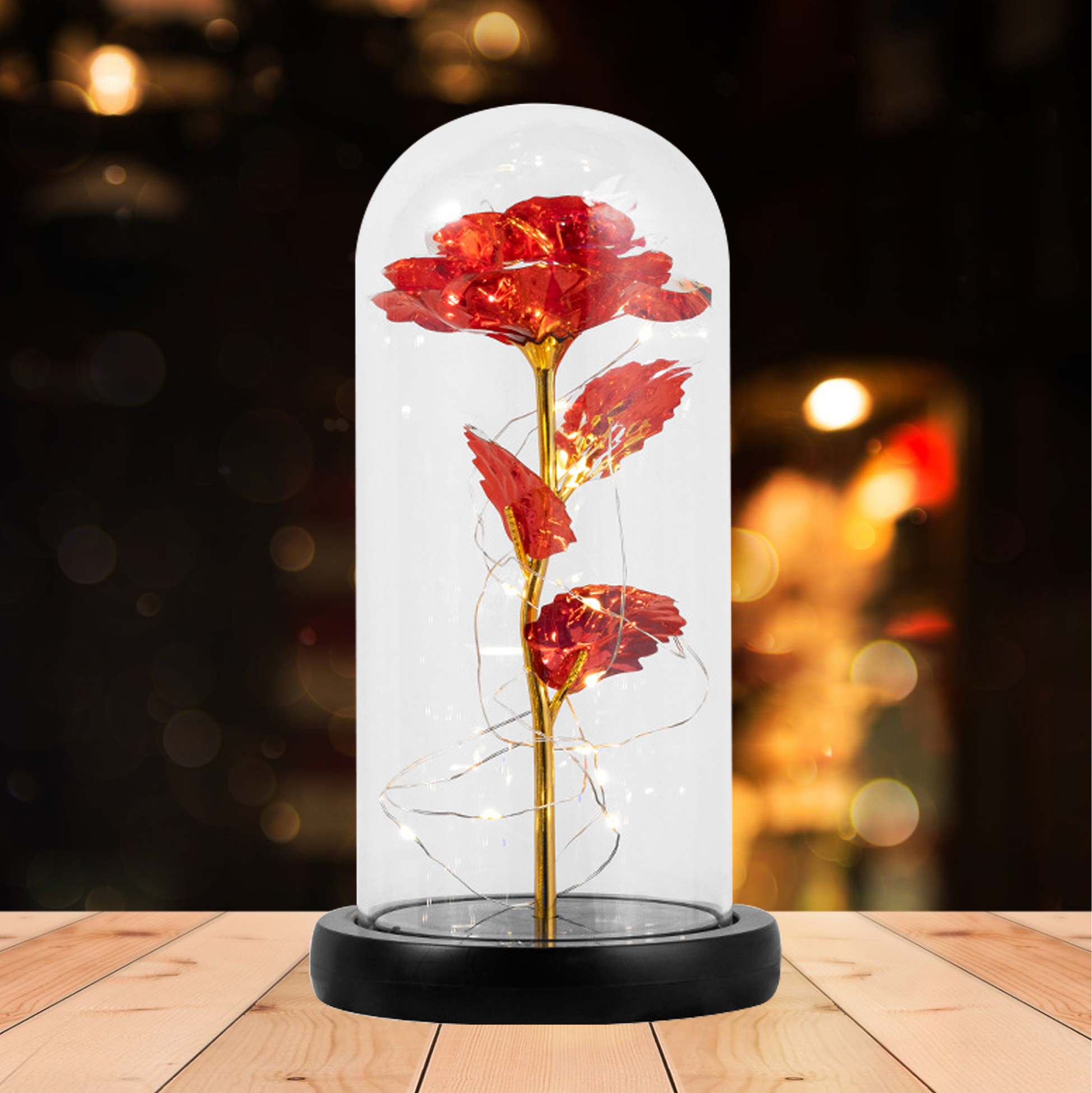Enchanted LED Rose in Glass Dome