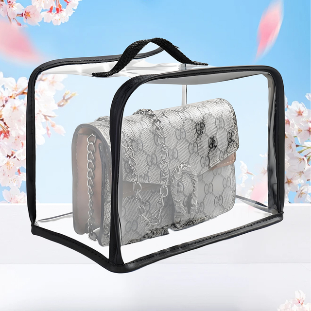 Transparent Handbag Storage Bag with Handle